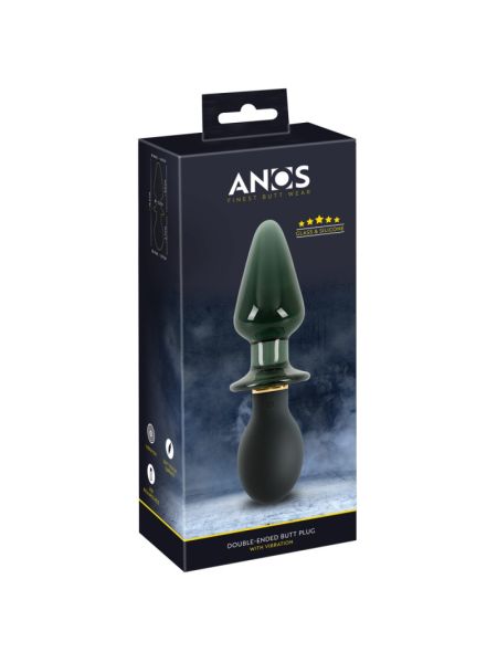 Анальний стимулятор - ANOS Double-Ended Butt Plug With Vibration