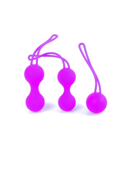 Набір вагінальних кульок - Silicone Kegal Balls Set Purple