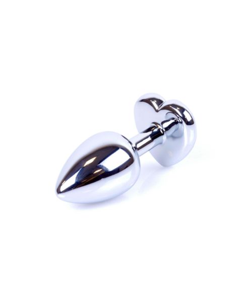 Анальна пробка - Jewellery Silver Heart Plug - Light Pink