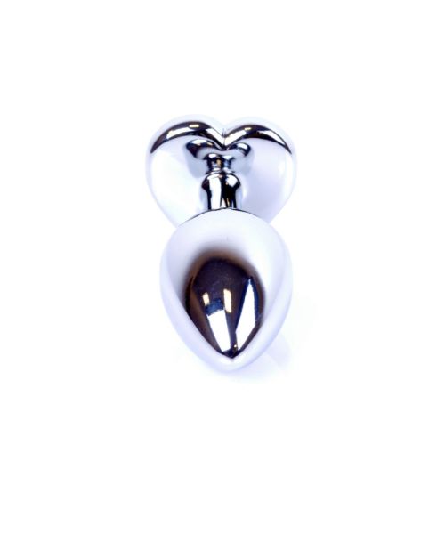 Анальна пробка - Jewellery Silver Heart Plug - Light Pink