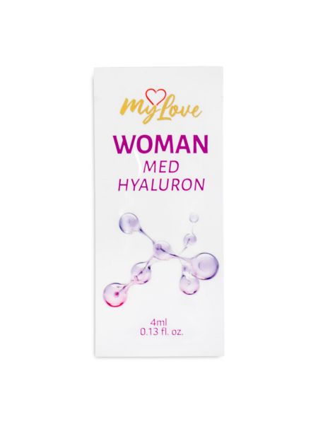 Інтимний зволожуючий гель-лубрикант для жінок - MyLove Woman Med Hyaluron, 4 мл