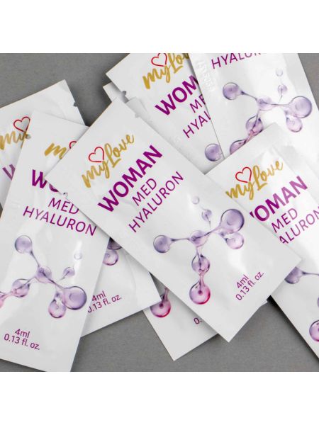 Інтимний зволожуючий гель-лубрикант для жінок - MyLove Woman Med Hyaluron, 4 мл
