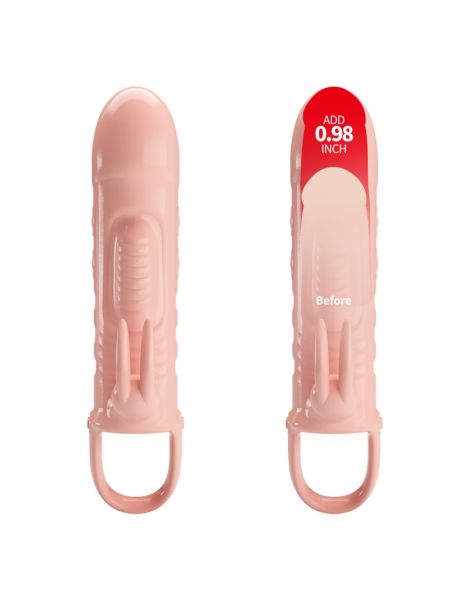 Насадка на член - Pretty Love Sloane Vibrating Penis Sleeve Flesh