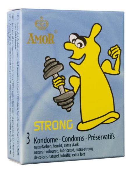 Презервативи - Amor Strong, 3 шт. (11.2026)