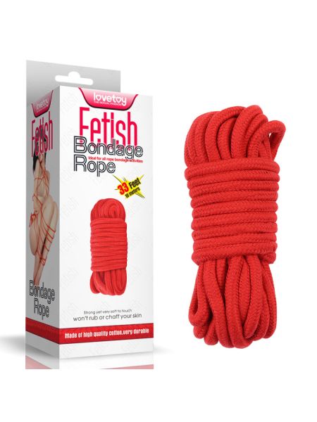 Мотузка - Fetish Bondage Rope Red, 10 м