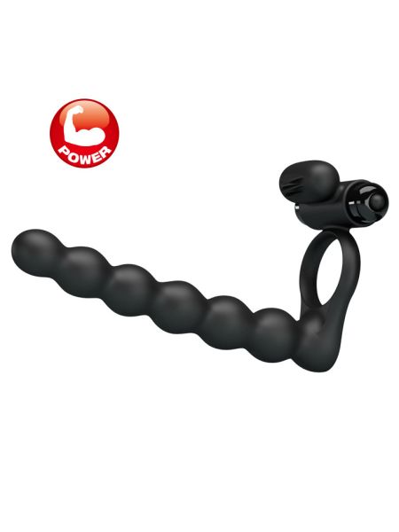Кільце-насадка для подвійного проникнення - Pretty Love Hercules Penis Sheath III Black