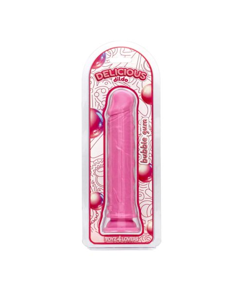 Фалоімітатор з ароматом жуйки- Toyz4lovers Delicious Dildo Bubble Gum, 20 см
