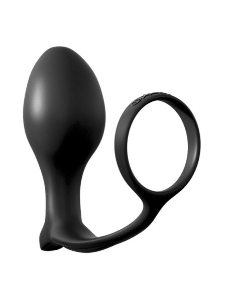 Анальна пробка з ерекційним кільцем - AFC Ass-Gasm CockRing Advanced Plug