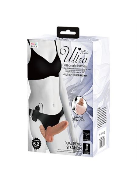 Страпон - Ultra Vibrating Dual Penis Strap On 6.2"