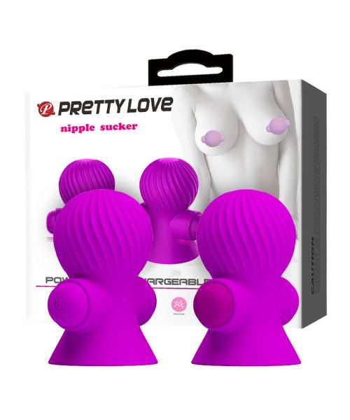 Вакуумна помпи для сосків - Pretty Love Nipple Sucker Purple