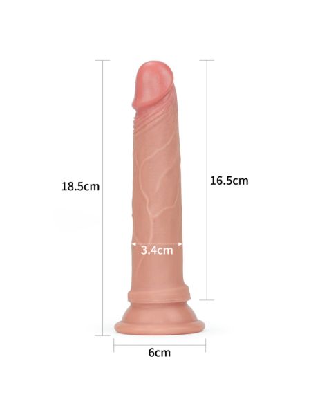 Фалоімітатор - Dual-Layered Silicone Cock 7" Flesh #2
