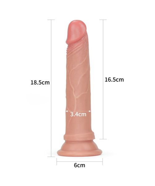Фалоімітатор - Dual-Layered Silicone Cock 7" Flesh #2