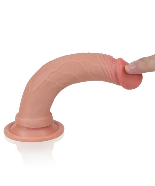 Фалоімітатор - Dual-Layered Silicone Cock 7" Flesh #2