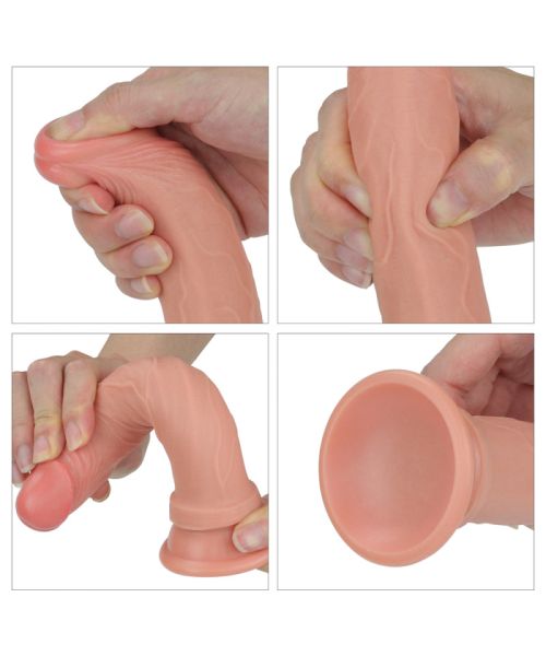 Фалоімітатор - Dual-Layered Silicone Cock 7" Flesh #2