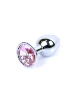 Анальна пробка - Jewellery Silver Plug - Light Pink