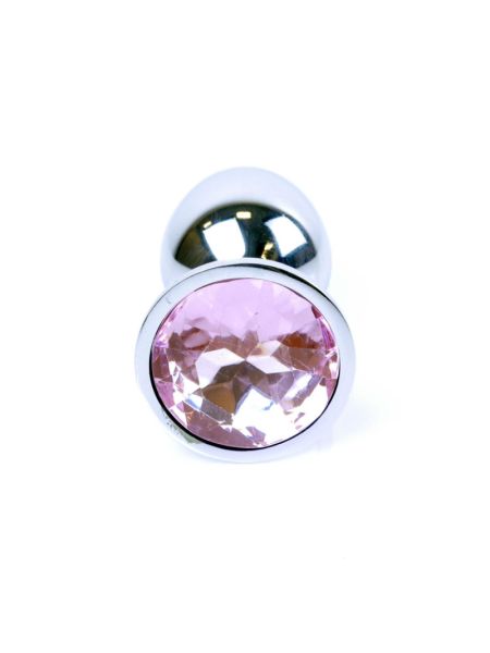Анальна пробка - Jewellery Silver Plug - Light Pink