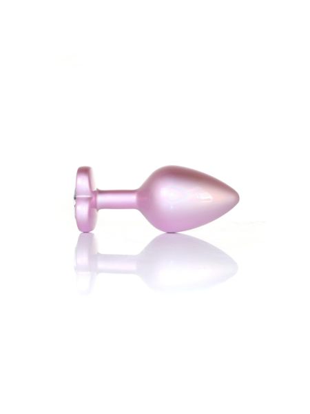 Анальна пробка - Jewellery Pearl Pink Heart Plug Clear M