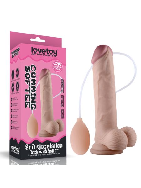Фалоімітатор - Soft Ejaculation Cock With Ball 9"