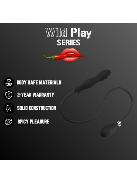 Надувна анальна пробка - Erospace Wild Play Inflatable Anal Plug C6