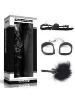 Набір БДСМ - Deluxe Bondage Kit (кляп, наручники, пір'їнка)
