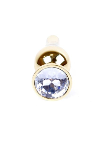 Анальна пробка - Jewellery Gold BUTT PLUG- Clear