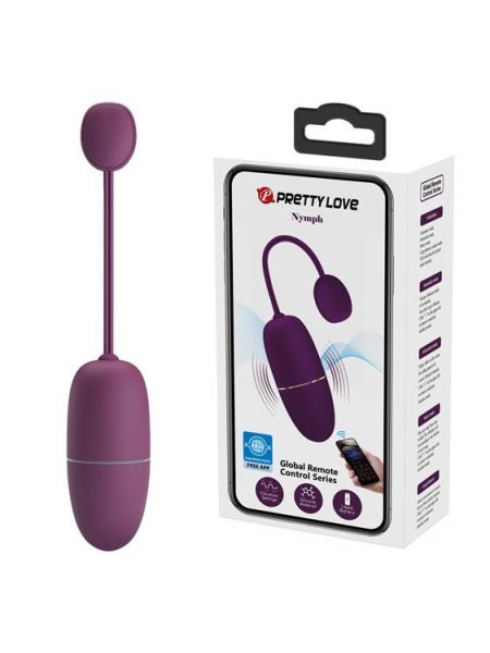 Віброяйце - Pretty Love Nymph Vibrating Egg Dark Purple (App)