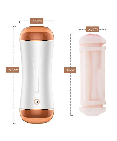 Мастурбатор - FoxShow Vibrating Vagina And Mouth Masturbation Cup