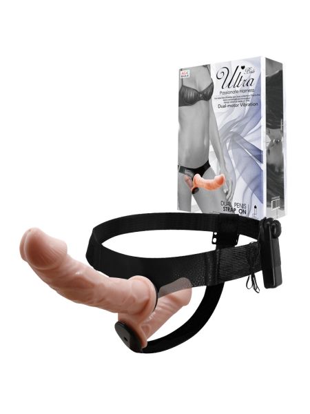 Страпон - Ultra Passionate Harness Dual Penis Strap On Flesh
