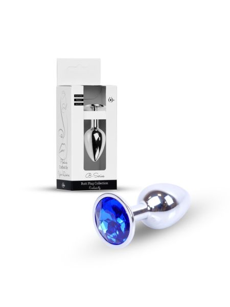 Анальна пробка - Jewellery Silver Plug Dark Blue