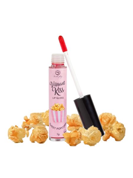 Блиск для губ з ефектом вібрації - Secret Play Sweet Popcorn Lip Gloss Vibrant Kiss