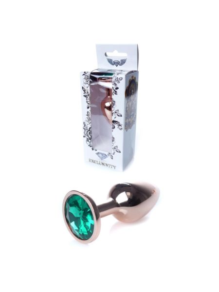 Анальна пробка - Jewellery Red Gold Plug Green