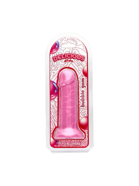 Фалоімітатор з ароматом жуйки - Toyz4lovers Delicious Dildo Bubble Gum, 15 см
