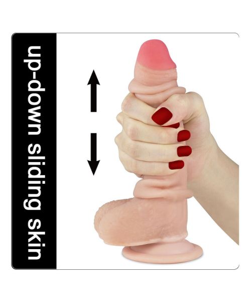 Фалоімітатор - Sliding-Skin Dual Layer Dong 7" Flesh