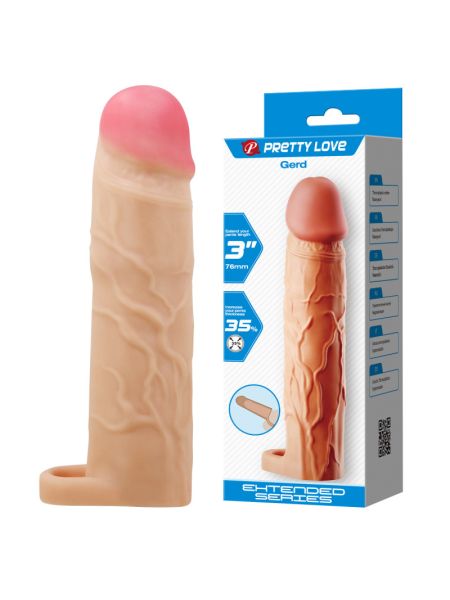 Насадка на член - Pretty Love Gerd Penis Extender +3" Flesh