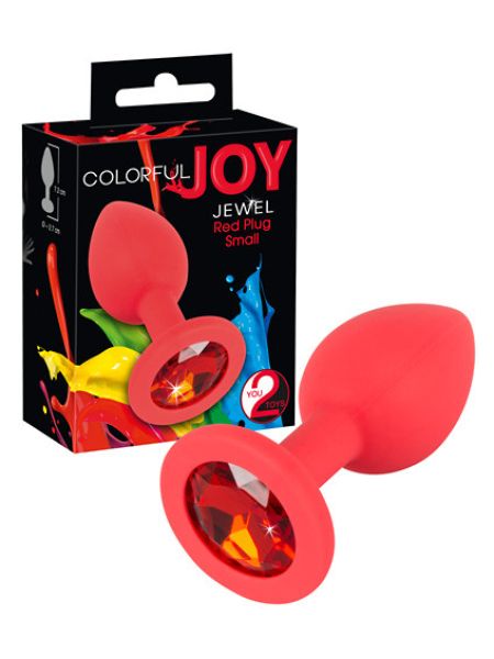 Анальна пробка  - Colorful Joy Jewel Red Plug Small