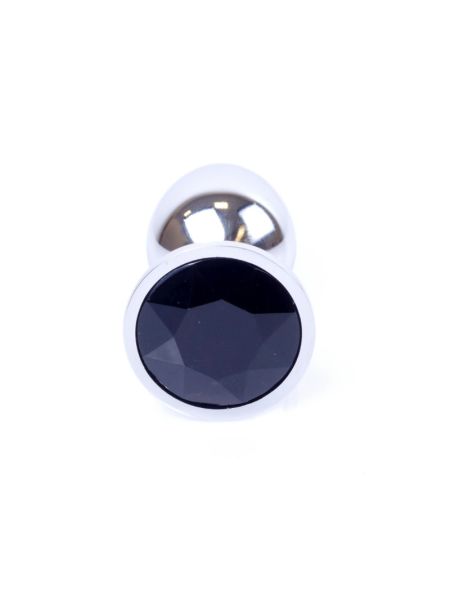 Анальна пробка - Jewellery Silver Plug - Black