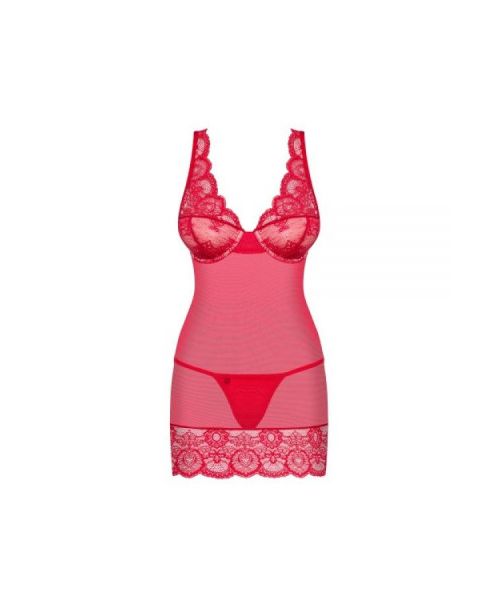 Боді 853-CHE-3 chemise thong red S / M