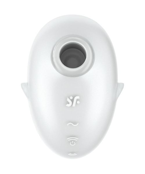 Вакуумний вібратор стимулятор Satisfyer Cutie Ghost білий, 9.1 см