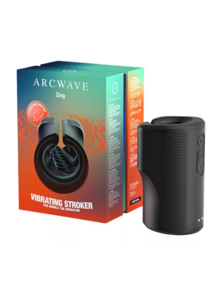 Вібруючий мастурбатор Arcwave Zing Black, відкритий, чорний