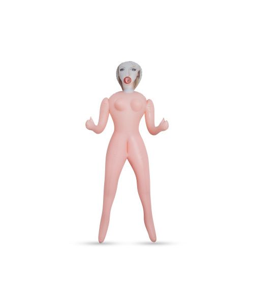Секс-лялька з 3 отворами Crushious CRISTINA The Inflatable Nurse, бежева, 155 см