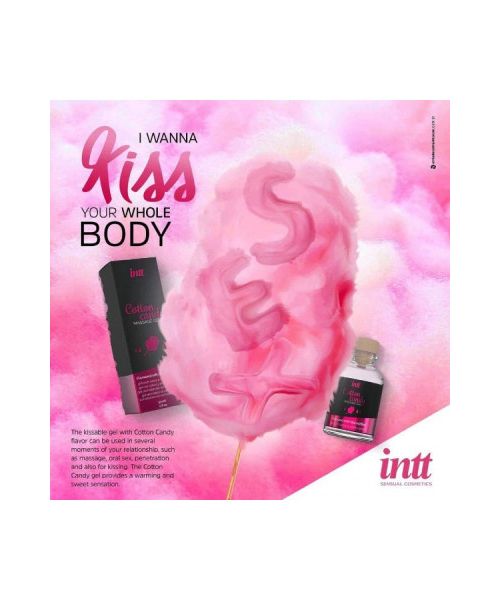 Їстівний масажний гель для інтимних зон Intt Cotton Candy (30 мл)