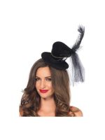 Жіночий міні-циліндр Steampunk Velvet Mini Top Hat від Leg Avenue, чорний