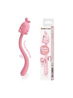Міні-вібратор на паличці Pretty Love Cute Bunny, гнучкий, рожевий, 14,2 × 1,8 см