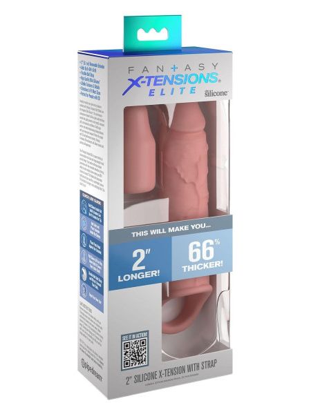 Насадка на пеніс Pipedream Fantasy X-tensions Elite бежева, 21 см