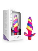 Анальна пробка конусоподібна з вібрацією Blush Avant різнокольорова