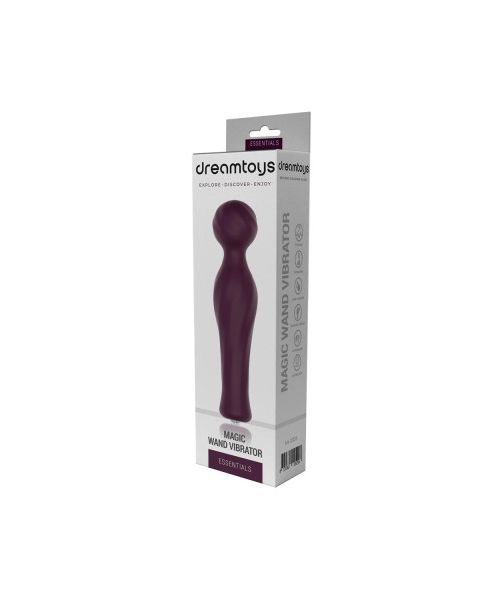 Вібратор-мікрофон Dream Toys Essentials Magic Wand зі стразами, бордовий, 16,5 см