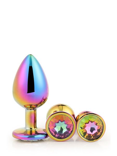 Набір райдужних анальних пробок GLEAMING LOVE MULTICOLOUR PLUG SET