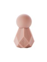 Вібратор для клітора Sweet Em Crystal у формі кристала з гранями, рожевий, 8 × 4,8 см