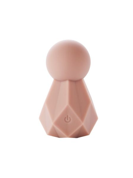 Вібратор для клітора Sweet Em Crystal у формі кристала з гранями, рожевий, 8 × 4,8 см