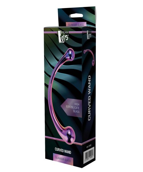 DT21835 Вигнутий скляний фалоімітатор Dream Toys GLAMOUR GLASS CURVED WAND